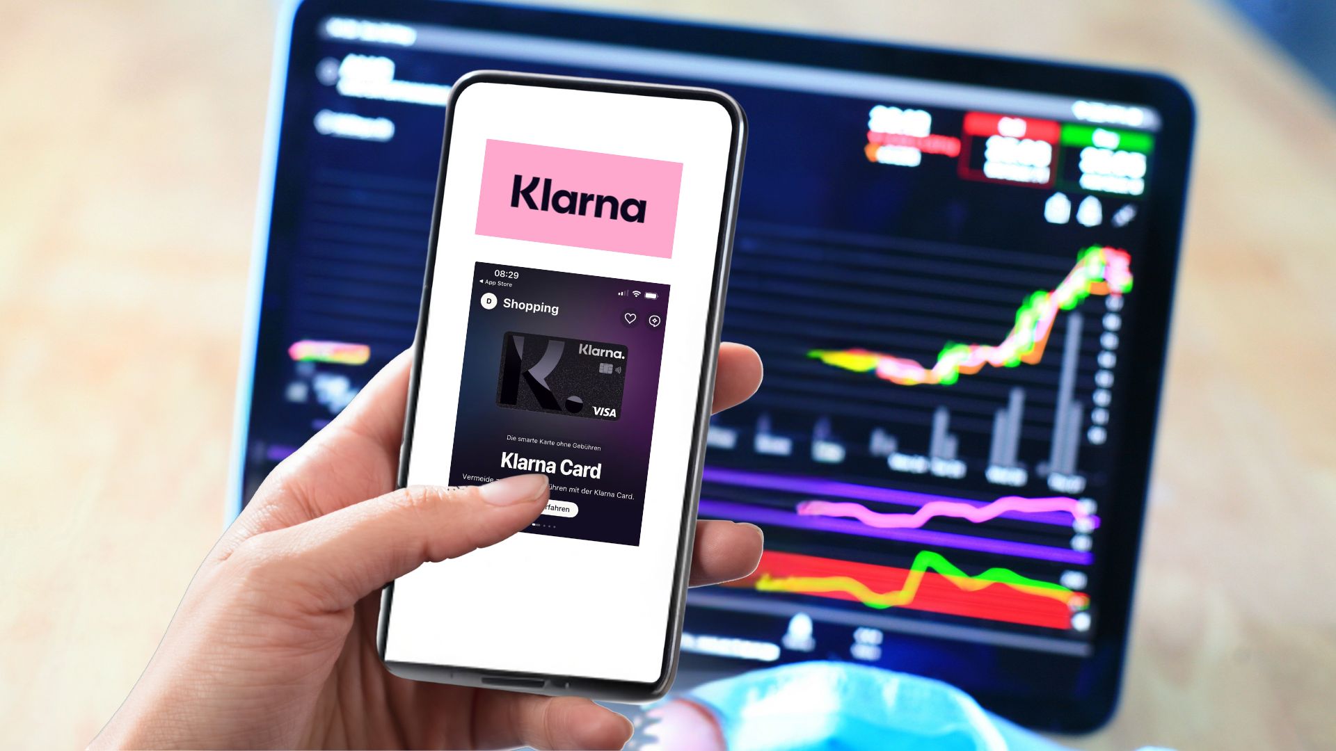 Klarna-Logo mit Börsengrafik – Was der IPO für Fintechs bedeutet